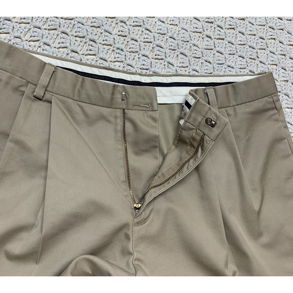 Dockers Men's Dress pants slacks 36x32‎ khakis Beige pleated Stain Defender - Picture 6 of 13